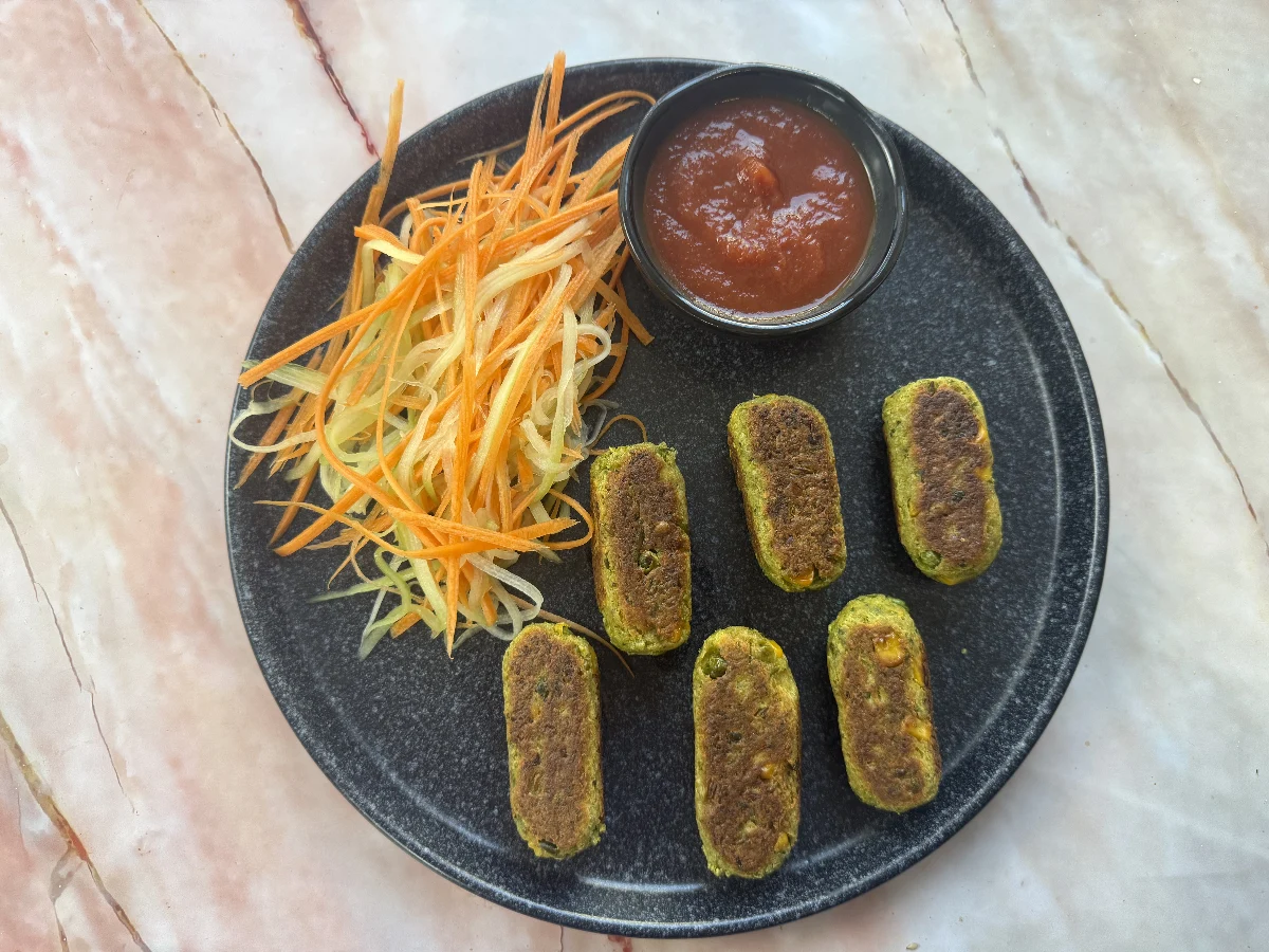 Broccoli Matar Cutlets (Broccoli Matar Patties)