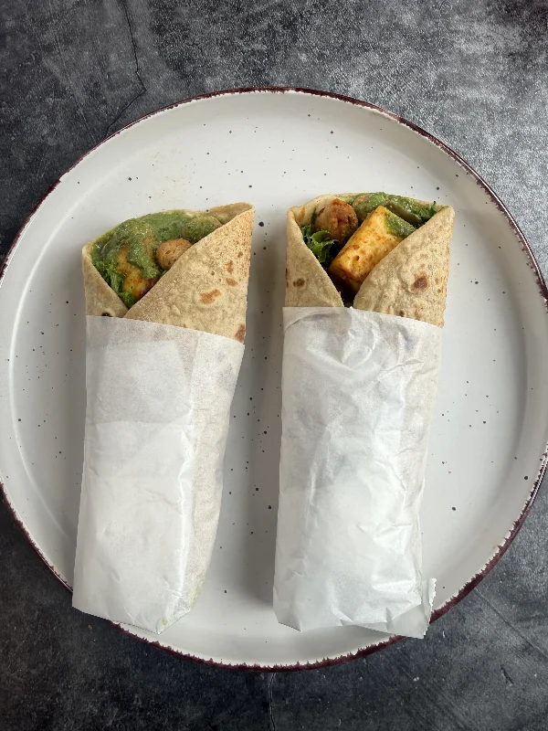 High-Protein Soya Paneer Tikka Roll